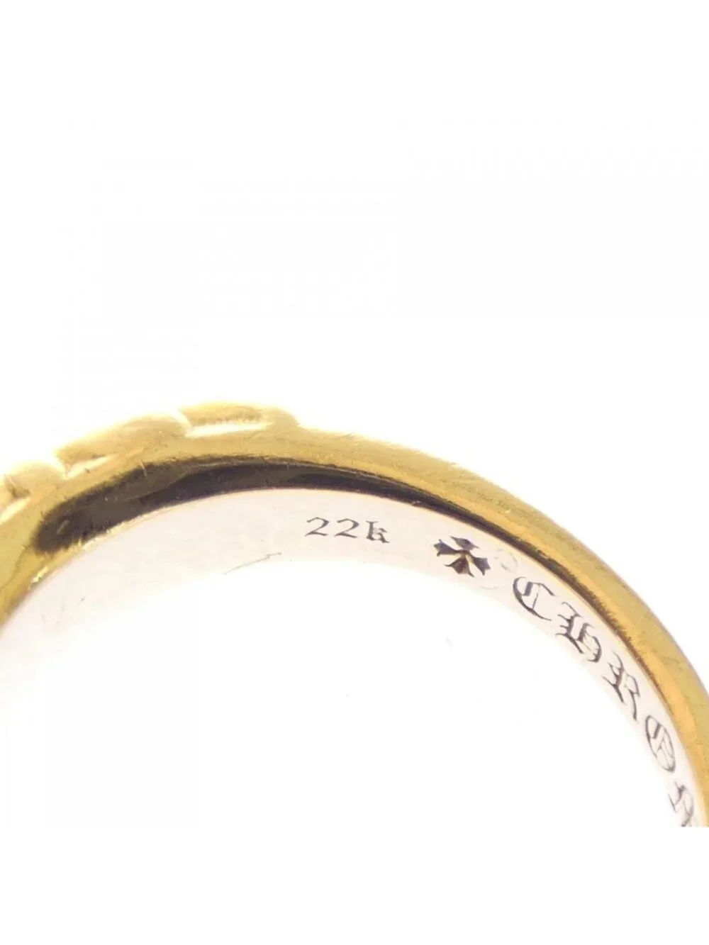 Chrome Hearts Baby Classic Floral Cross Dmnd Pave Ring